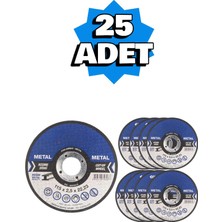 BRATİ HAND TOOLS 115X2,5 Metal Kesme Taşı 25 Adet Spiral Inox Kesici Disk Demir Kesme Diski 115X2,5X22,23