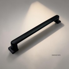 DKSDİZAYN 5 Adet Aysima Siyah Dolap Kulpu 160 mm – Metal Sağlam Yapı Modern Mobilya Kulpu