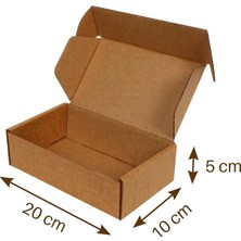 Mege Tasarım 20X10X5 cm 500 Adet E Dalga E-Ticaret Karton Kutu , Kargo Kutusu, Kilitli Kutu