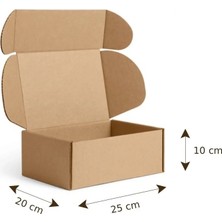 Mege Tasarım 25X20X10 cm 1000 Adet E Dalga E-Ticaret Karton Kutu , Kargo Kutusu, Kilitli Kutu