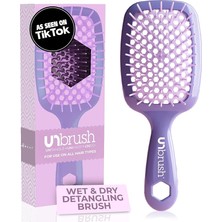 Pearl Shop Heat Unbrush Islak ve Kuru Havalandırmalı Dolaşık Açıcı Saç Fırçası, Lavanta Koyu Mor