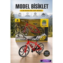 L'edoren Kırmızı 1:10 Ölçekli Alaşım Metal Model Bisiklet - Die Cast Minyatür Dağ & Yarış Bisikleti Koleksiyonluk