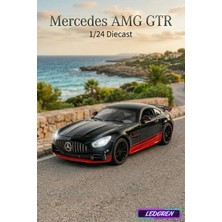 L'edoren Siyah Kırmızı Renkli Mercedes-Benz Amg Gtr 1/24 Diecast Koleksiyon Maket Model Araba Che Zhi