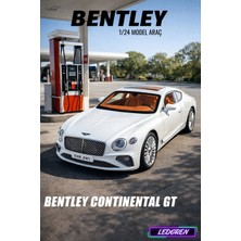 L'edoren Beyaz Renkli Bentley Continental Gt 1/24 Diecast Koleksiyon Maket Model Araba