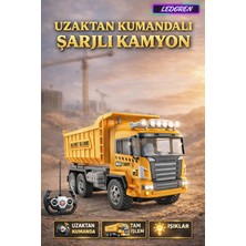 L'edoren Oyuncak Şarjlı Kamyon Iş Makinası Kırılmaz Iş Araçları Sürtmeli Teker Damperli Kamyon