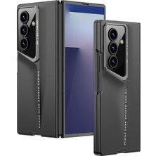 Pearl Shop Galaxy Z Fold 7 ile Uyumlu Kılıf Ultra Ince Kamera Korumalı Sert Rubber Procase Kapak (Siyah)