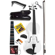Pearl Shop HGA44WH-TYS Beyaz 4/4 Tam Boy Keman Seti (Çanta Yay Reçine)