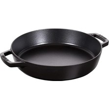 Pearl Shop Çift Kulplu Döküm Izgara Tava Siyah 20 cm