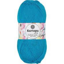 Pearl Shop Cotton Love El Örgü Amigurumi Ipi Yünü 100 gr K512 Koyu Turkuaz