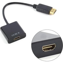 Pearl Shop 5645 Dijital Displayport To HDMI Görüntü Çevirici Aparat Siyah Displayport Çıkışlı Bilgisayarların Görüntüsünü HDMI Girişli Monitör, Projeksiyon Vb Görüntü Cihazlarına Aktarır, Çevirir.