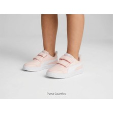Puma Courtflex V3 V Ps Cırt Cırtlı Kolay Giyilebilir Çocuk Spor Ayakkabı Pudra Pembe | 397642 07