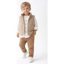 Mini Baray Gabardin Pantolon Yelek Gömlek Takım 3 Lü Takım (1 Yaş - 2 Yaş - 3 Yaş - 4 Yaş)