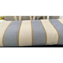 Morpi Home Kalın Kumaş Balkon Perdesi (En x Boy) Kornişli- Bağcıklı Balkon Brandası Güneşlik Gri/krem