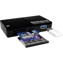 Pearl Shop Devices Ddreader-48 USB 3.0 Multi-Slot Cfast 2.0/sd Uhs-Iı/microsd Uhs-I Memory Card Reader – Siyah