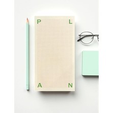 Pearl Shop Tanıtım Masaüstü Planlayıcı | Kopar-At Kareli Not Kağıdı Not Defteri | 150 Yaprak, 90 gr Ivory Kağıt | Uzun Form Planlayıcı – 226X118 mm (Plan)