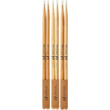 Pearl Shop La Specials Davul Çubukları,davul ÇUBUKLARI,7A Hickory Davul Çubukları, Oval Naylon Başlık, Üç Çift