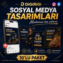 Instagram, Facebook, Reels ve Hikaye Için Premium Tasarımlar | 10’lu Sosyal Medya Post Tasarım Paketi