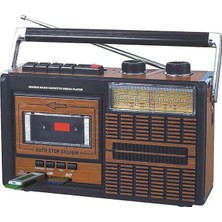 Pearl Shop Yeni Nesil Radyo USB Sd Fm Bluetooth Kaset Çalar Müzik Kutusu Retro El Tutamaçlı Taşınabilir