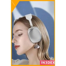 İn3dex Kablosuz Bluetooth 5.2 Kulak Üstü Kulaklık Beyaz 400MAH