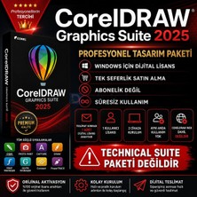 Coreldraw Graphics Suite 2025 Windows Dijital Lisans Süresiz Key 64-Bit | Tek Seferlik Satın Alma, Abonelik Değil