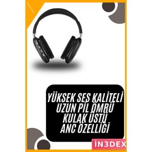 İn3dex Kablosuz Bluetooth Kulak Üstü Kulaklık Sd Kart Girişli Katlanabilir
