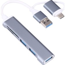 Pearl Shop USB 3.0 Sd Tf Kart Okuyucu 3x USB 3.0 Hub Çevirici A807