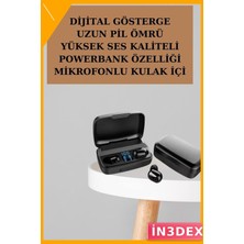 İn3dex Tws Kablosuz Kulaklık Bluetooth 5.0 1800MAH Şarj Kutusu Anc