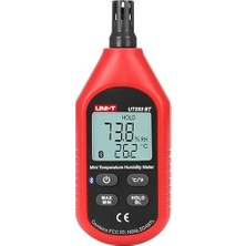 Pearl Shop Mini Temperature Humidity Meter LCD Digital Air Temperature Thermometer Hygrometer Gauge Tester Max/mın MODE(UT333BT)
