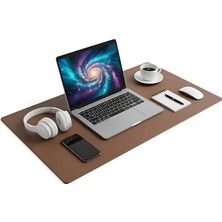 Pearl Shop Xl Deri Mouse Pad,ofis,masa Matı Sümen,konforlu Mouse Pad,çift Yönlü (Kahverengi)