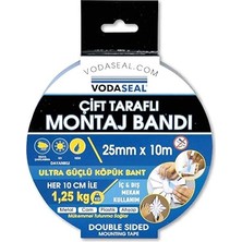 Pearl Shop 53.01.021 Çift Taraflı Montaj Bandı, 25X10
