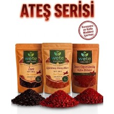 3'lü Ateş Serisi 100 gr Çok Acı Maraş Biberi 150 Orta Acı Kilis Biberi ve 100 gr Ev Yapımı Isot