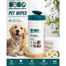 Soso Pet Wipes 2*100'LÜ Kedi Köpek Göz, Kulak ve Pati Temizleme Havlusu - Hassas Bakım
