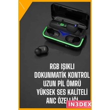 İn3dex Kulak Içi Bluetooth Kulaklık Powerbankli 3D Ses LED Göstergeli