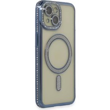 Renas Store Newface Iphone 15 Kılıf Joke Simli Magneticsafe Kılıf - Lacivert