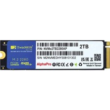 2 Tb Twınmos M.2 Pcıe Nvme 3600/3250 NVME2TB2280AP