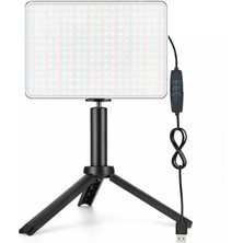 AZT Pl-26 13 Watt 96 LED 23CM CRI95+ Bicolor 3 Renk Fotograf ve Video Işığı ve L03 Mini Tripod
