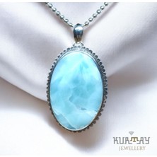 KURTAY JEWELLERY Larimar Taşlı Gümüş Kolye Ucu