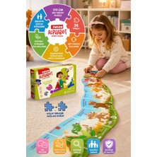 Toyfest Puedo Alphabet Story Puzzle 170CM Çift Taraflı Ingilizce Eğitici Eva Puzzle 3+ Çocuk Oyunu
