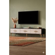 Yumedi Design TSA1815AT - Shumen Tv Stand , Tv Sehpası 180CM Antrasit-Traverten