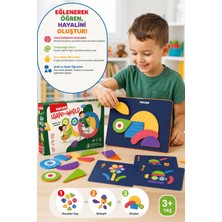 Toyfest Puedo Shape The World Manyetik Şekil Oyunu 81 Parça Eğitici Zeka Oyunu 3+ Yaş