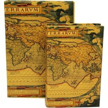 Erseyy Kutu Kitap Harita 2'li Set Dekoratif Hediyelik