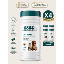 Soso Pet Wipes 4*50'li Kedi Köpek Göz, Kulak ve Pati Temizleme Havlusu - Hassas Bakım