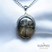KURTAY JEWELLERY Chıastoılıte Taşlı Gümüş Kolye Ucu