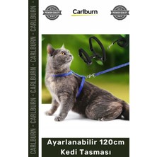 Carlburn #keditasması Renkli Lacivert Mavi Kırmızı Siyah Konforlu Dayanıklı Ayarlanabilir 120CM Kedi Tasması