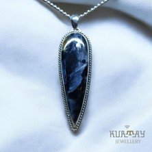 KURTAY JEWELLERY Pietersite Taşlı Gümüş Kolye Ucu