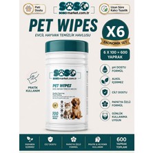 Soso Pet Wipes 6*100'LÜ Kedi Köpek Göz, Kulak ve Pati Temizleme Havlusu - Hassas Bakım