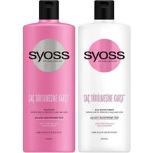 Syoss Saç Dökülmesine Karşı Şampuan 500 ml +Syoss Saç Dökülmesine Karşı Saç Kremi 500 ml