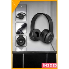 İn3dex Bluetooth 5.0 Kulak Üstü Kulaklık Tf Kart Aux Destekli Bass