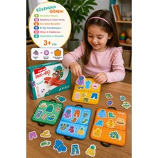 Toyfest Puedo Pack Your Bag Eğitici Cırtlı Oyun 3+ Yaş Mevsim Eşleştirme Bavul Oyunu 36 Parça