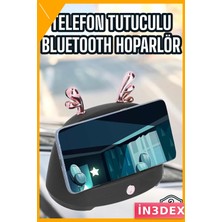 İn3dex Taşınabilir Bluetooth Hoparlör 6 Saat Pil Telefon Tutuculu Siyah